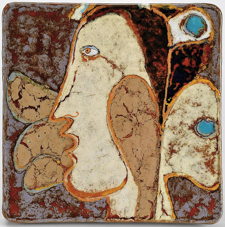 Querubim Lapa (1925-2016) | Ceramic Wall Plaque "Women in profile", c.1975-82
