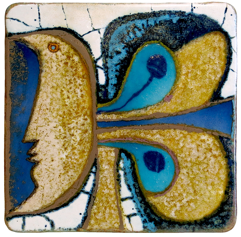 Querubim Lapa (1925-2016) | Ceramic Wall Plaque "Moon Bird", c.1975-82