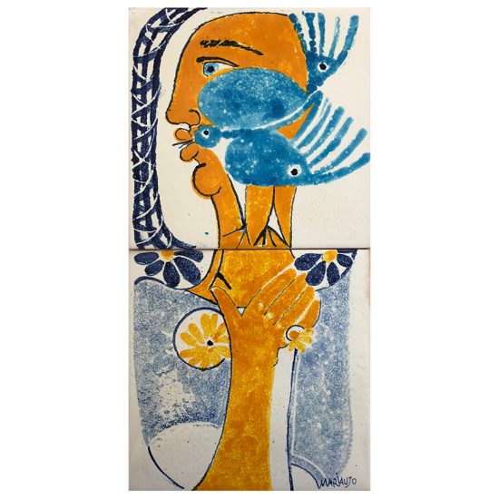 Maria Emília Araújo (1925-2016) | Ceramic Tile Panel "Blue Bird", 2012